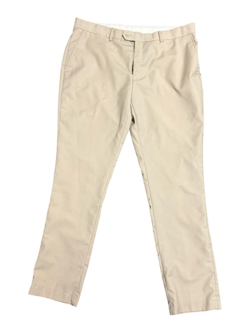 L & S France Steven Slacks tan size 38/32 Mens  Classic Khaki Chinos Tailored Fi